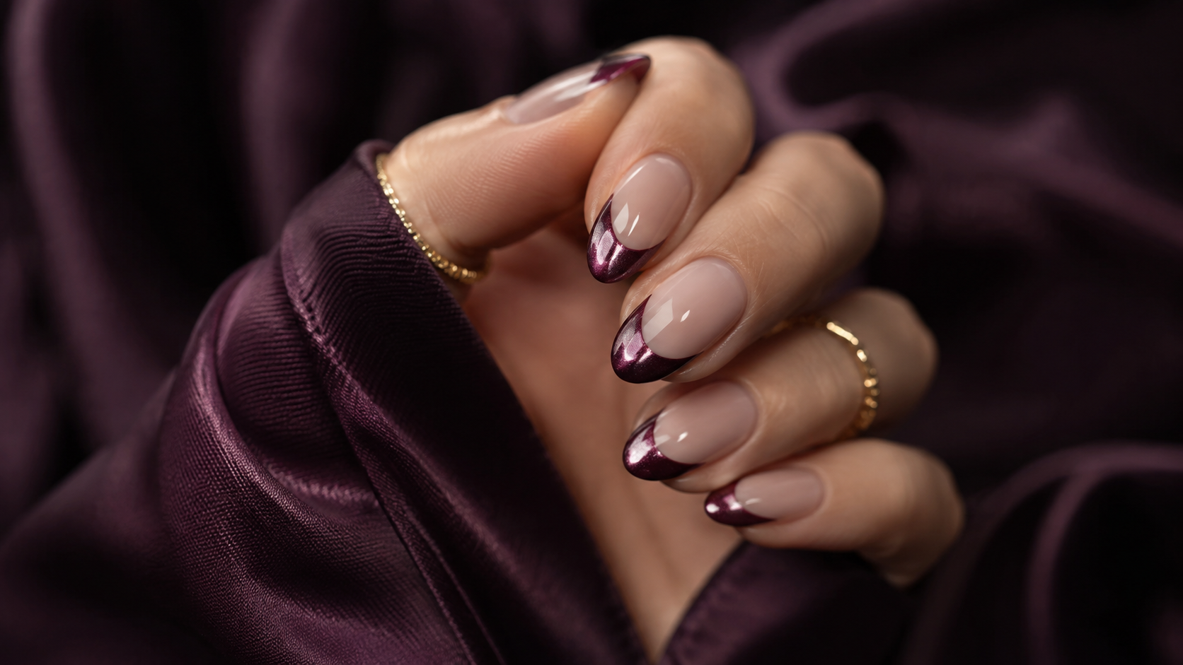 Plum Magnetic French Manicure September Nail Ideas 2026